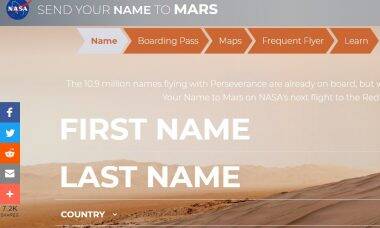 Nasa abre site para quem quiser enviar nome para Marte
