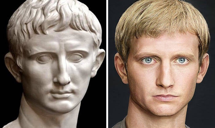 Artista recria rostos de imperadores romanos