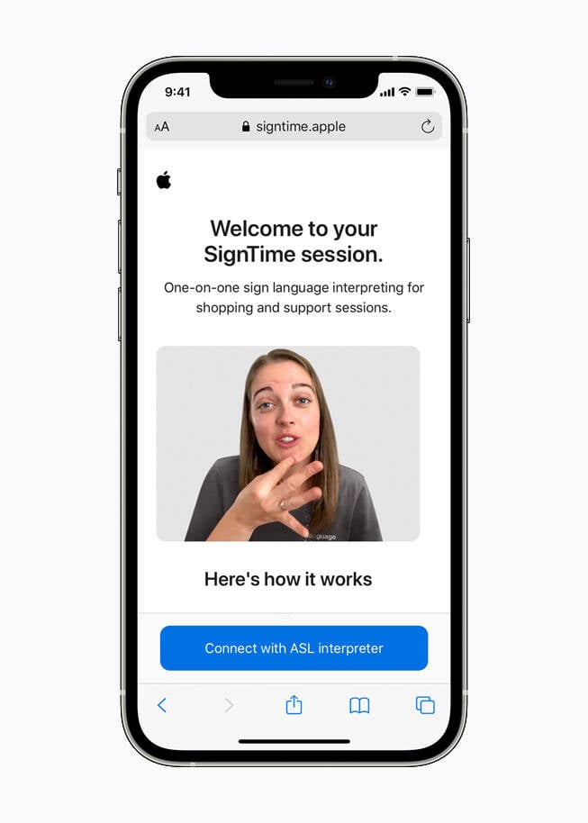 Apple também anunciou o lançamento do SignTime