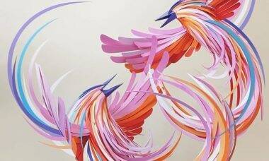 Artista britânica transforma pedaços de papel em pássaros