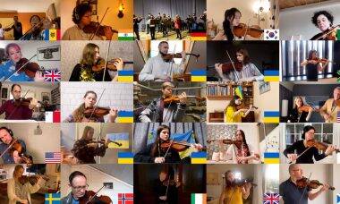 Vídeo: violinista ucraniano toca em conjunto com 94 músicos